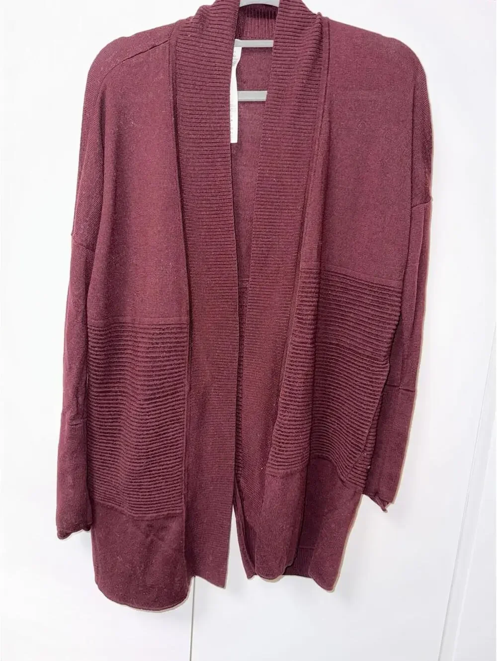 Lululemon womens Lotus merino wool red Cardigan Sweater 4 Split Back warm winter